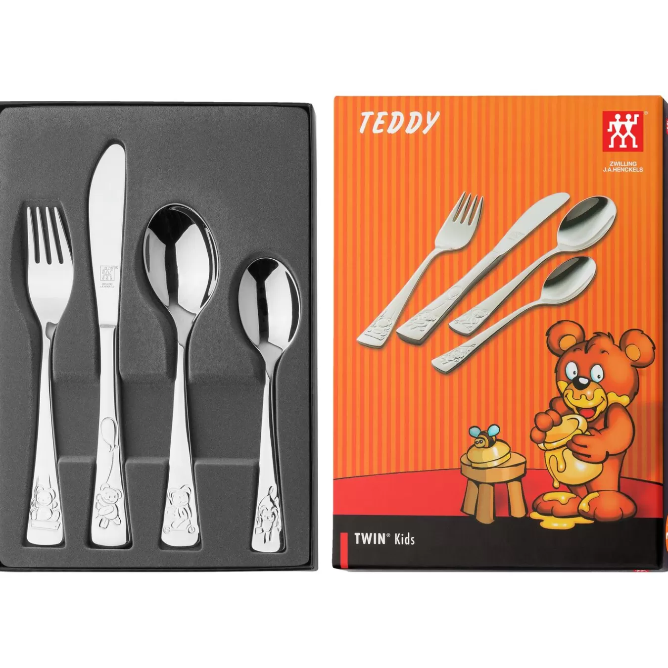 ZWILLING Teddy Kinderbesteck 4-Tlg, Poliert Silber Fashion