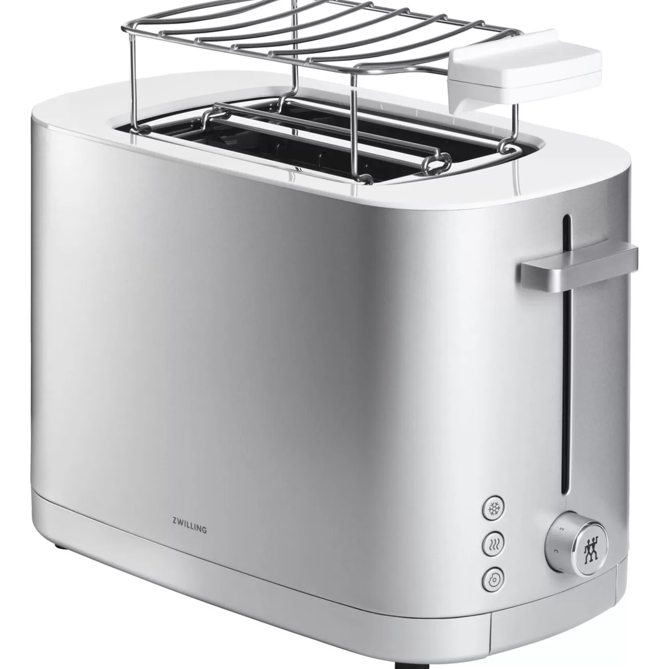 ZWILLING Toaster Mit Brotchenaufsatz, 2 Schlitze Kurz, Silber Flash Sale