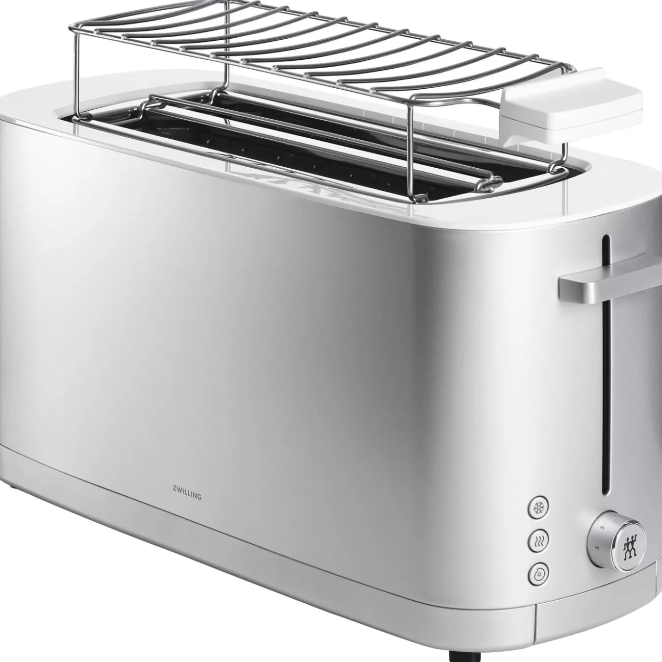 ZWILLING Toaster Mit Brotchenaufsatz, 2 Schlitze Lang, Silber Fashion