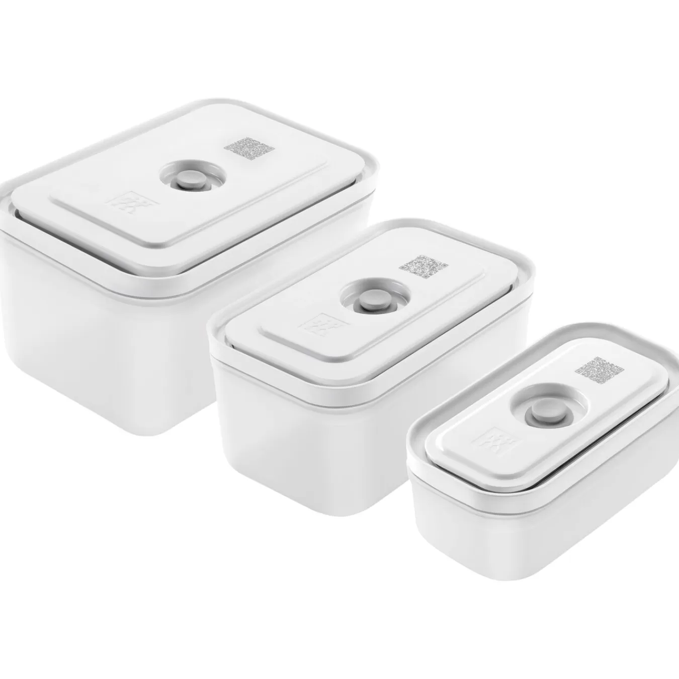 ZWILLING Vakuum Boxset, S/M/L / 3-Tlg, Kunststoff, Semitransparent-Grau Clearance