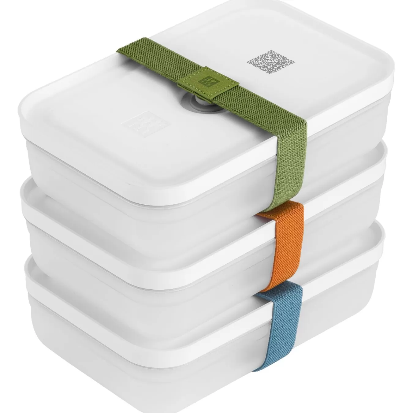 ZWILLING Vakuum Lunchbox Set, L Flach / 6-Tlg, Kunststoff, Semitransparent-Grau Best