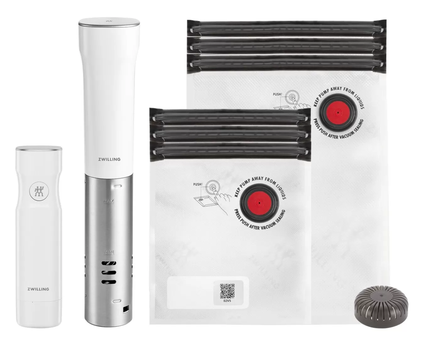 ZWILLING Vakuum Starter Set Sous-Vide, 8-Tlg Weis Flash Sale