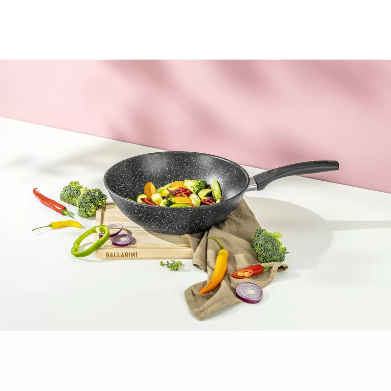 BALLARINI Wok 28 Cm, Aluminium Schwarz Cheap