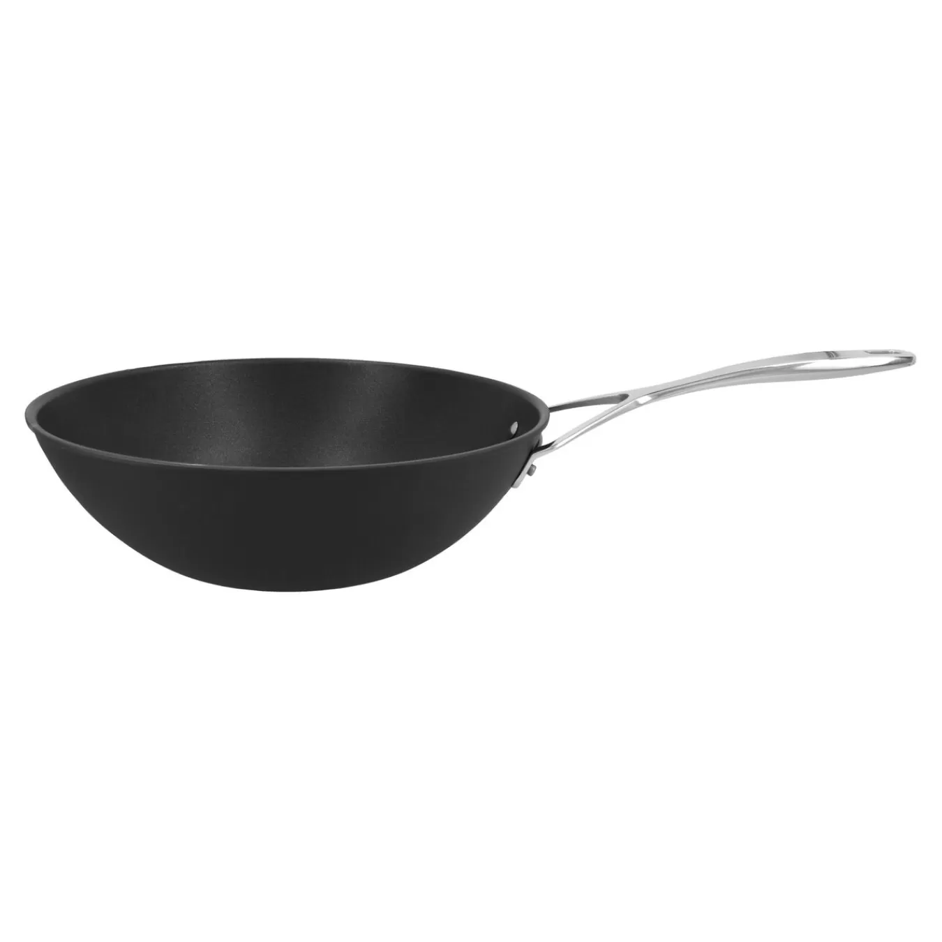 DEMEYERE Wok Flacher Boden 30 Cm, Aluminium Silber-Schwarz Discount