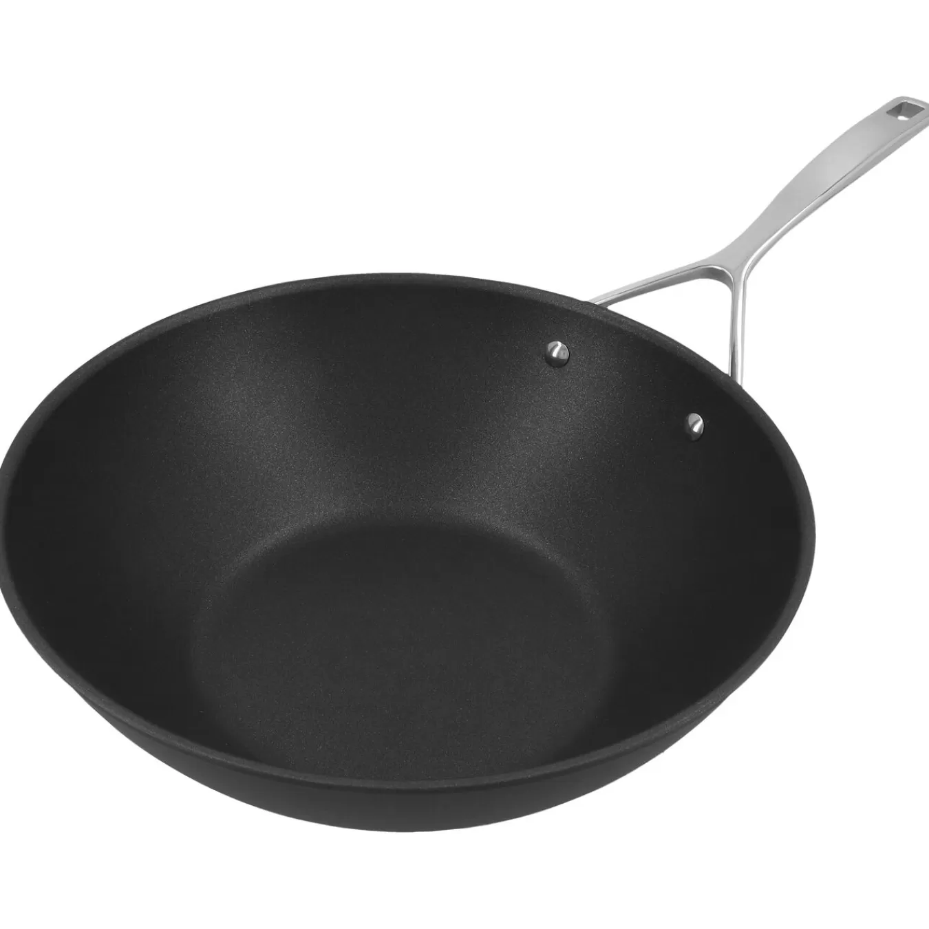 DEMEYERE Wok Flacher Boden 30 Cm, Aluminium Silber-Schwarz Discount