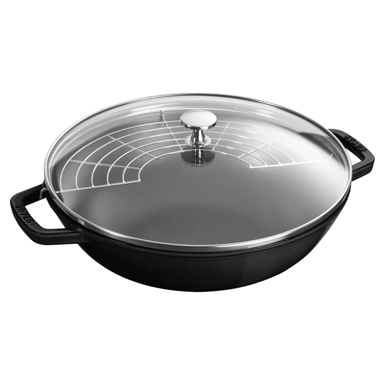 STAUB Wok Mit Glasdeckel 30 Cm, Gusseisen Schwarz Best Sale