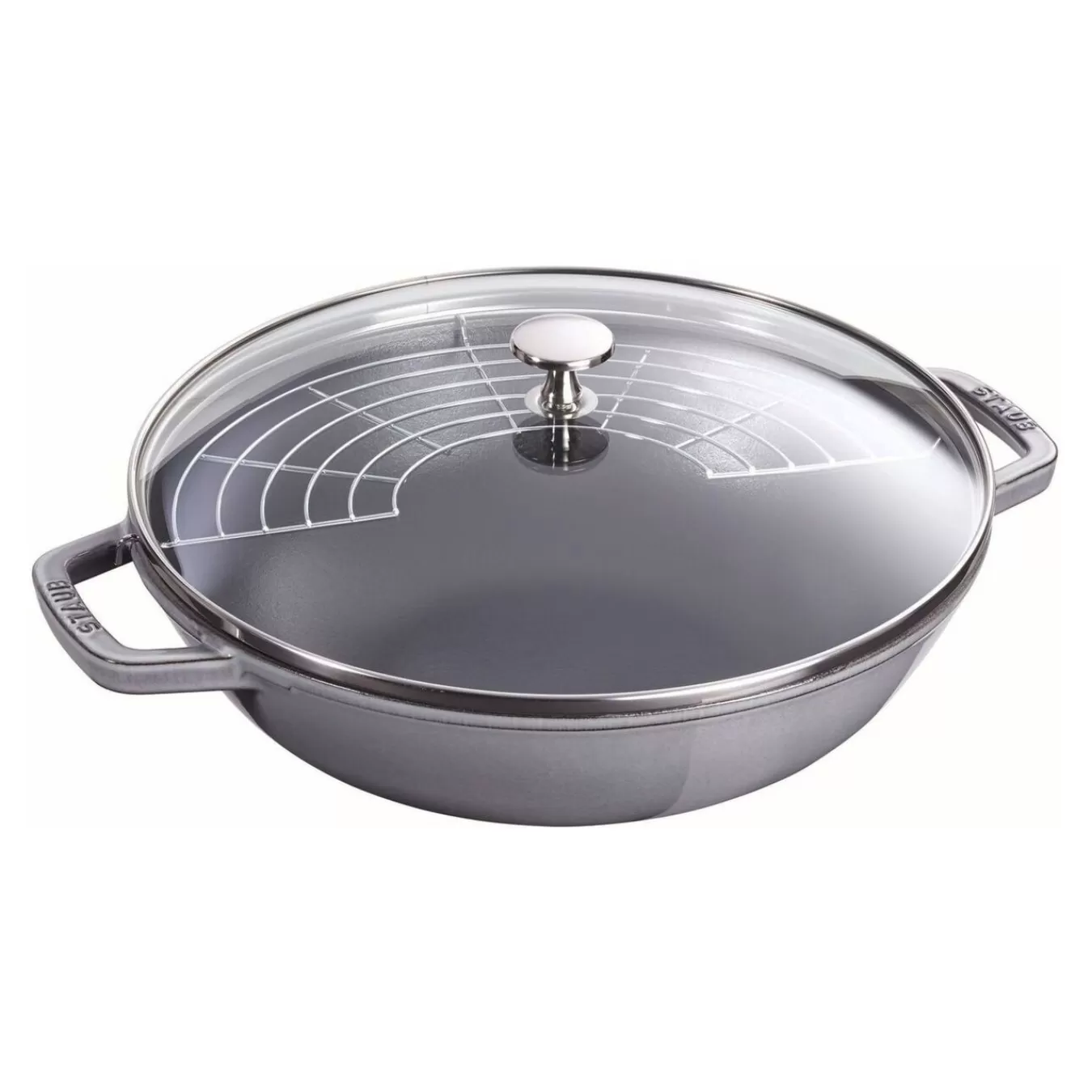 STAUB Wok Mit Glasdeckel 30 Cm, Gusseisen Graphit-Grau Online