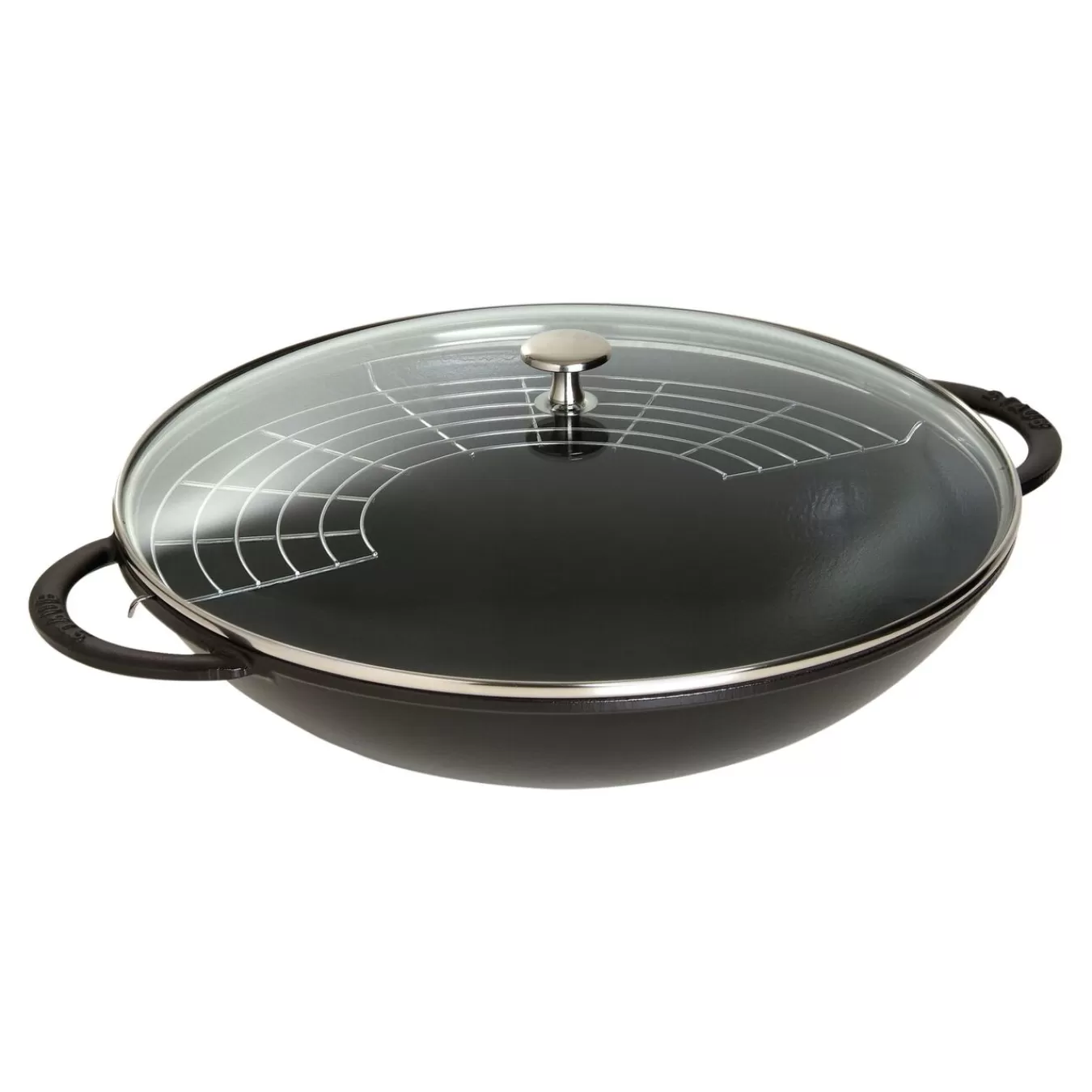 STAUB Wok Mit Glasdeckel 37 Cm, Gusseisen Schwarz Cheap