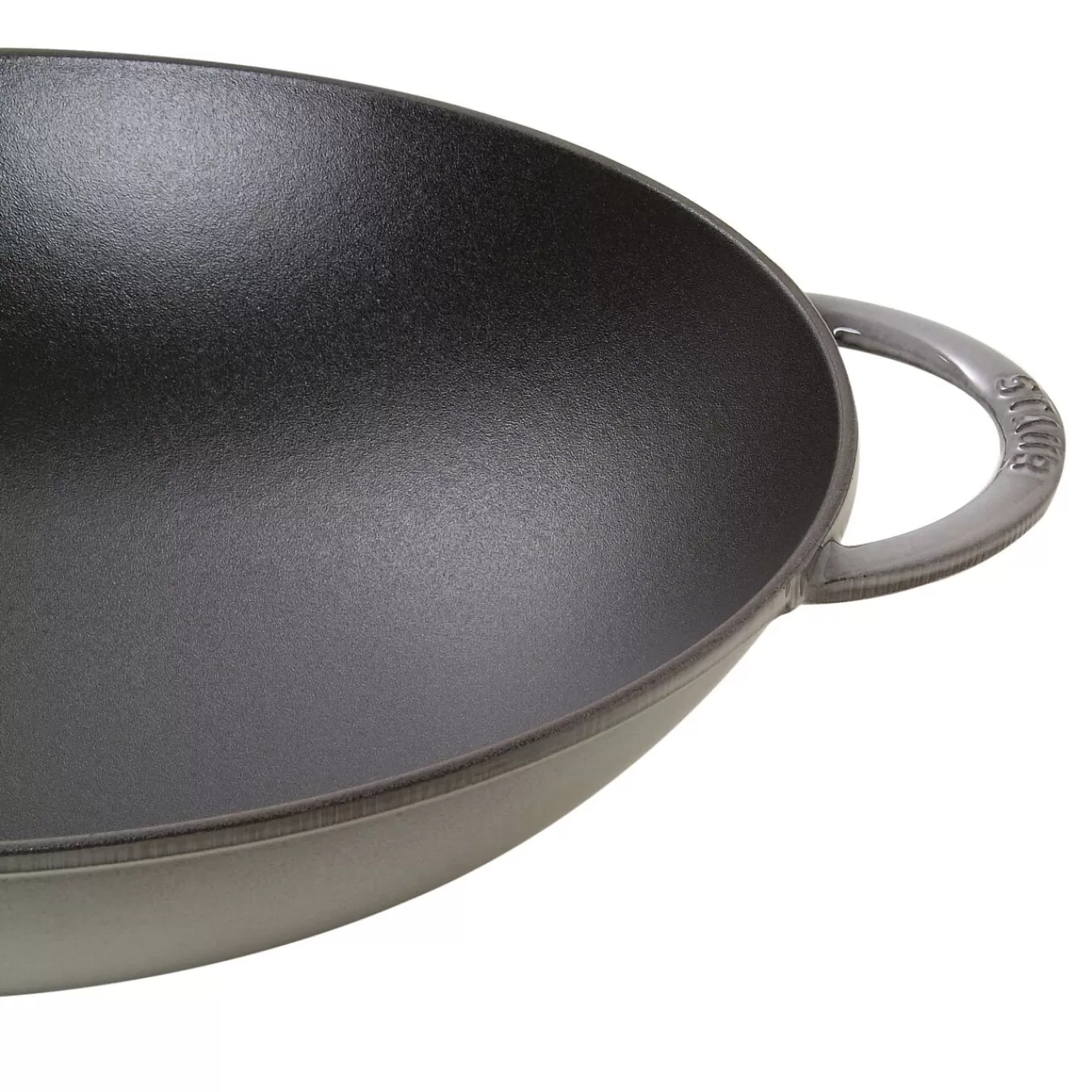 STAUB Wok Mit Glasdeckel 37 Cm, Gusseisen Graphit-Grau Discount