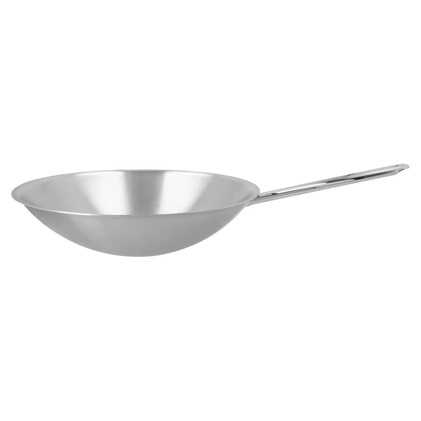 DEMEYERE Wok Runder Boden 36 Cm, 18/10 Edelstahl Silber Hot