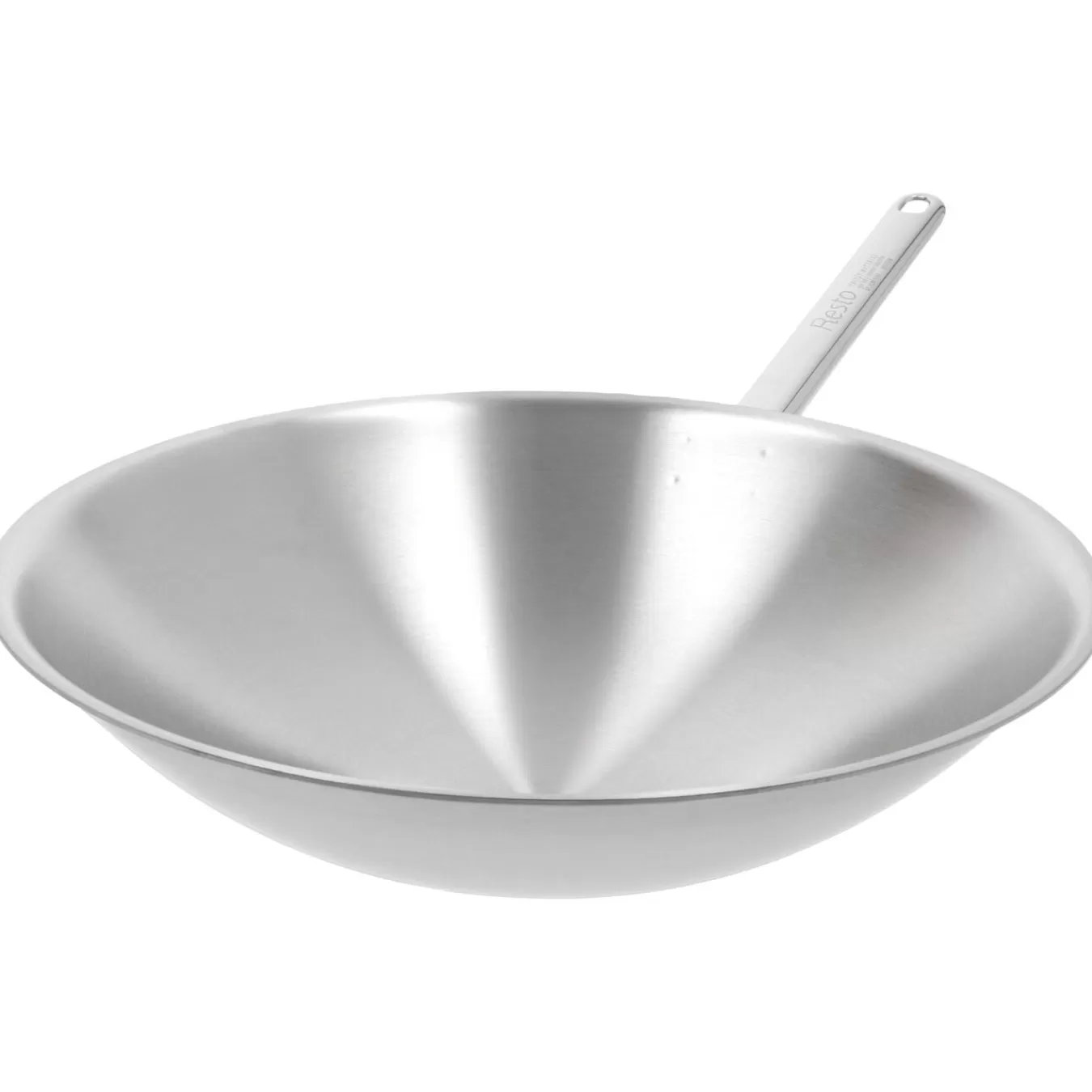 DEMEYERE Wok Runder Boden 36 Cm, 18/10 Edelstahl Silber Hot